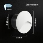 V‑TAC LED Φωτιστικό Σκαλοπατιών 3W 230lm 3000K IP65 Στρογγυλό Λευκό – 24230