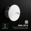 V‑TAC LED Φωτιστικό Σκαλοπατιών 3W 230lm 3000K IP65 Στρογγυλό Λευκό – 24230