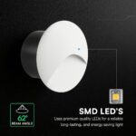 V‑TAC LED Φωτιστικό Σκαλοπατιών 3W 230lm 3000K IP65 Στρογγυλό Λευκό – 24230