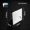 V‑TAC LED Φωτιστικό Σκαλοπατιών 3W 230lm 3000K IP65 Τετράγωνο Λευκό – 24231