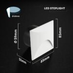 V‑TAC LED Φωτιστικό Σκαλοπατιών 3W 230lm 3000K IP65 Τετράγωνο Λευκό – 24231