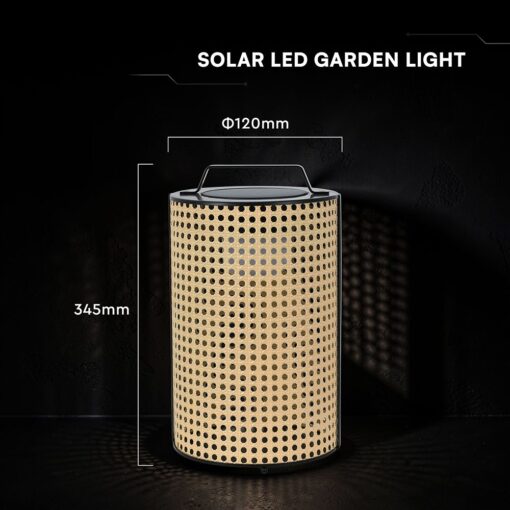 V‑TAC Ηλιακό Φωτιστικό Φαναράκι Κήπου 1.2W 150lm 2800K Dimmable IP65 – 24287