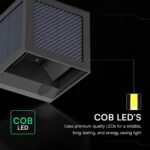 V‑TAC Ηλιακό Φωτιστικό Τοίχου 9W 900lm 3in1 με Ανιχνευτή Κίνησης IP65 – 24293VT