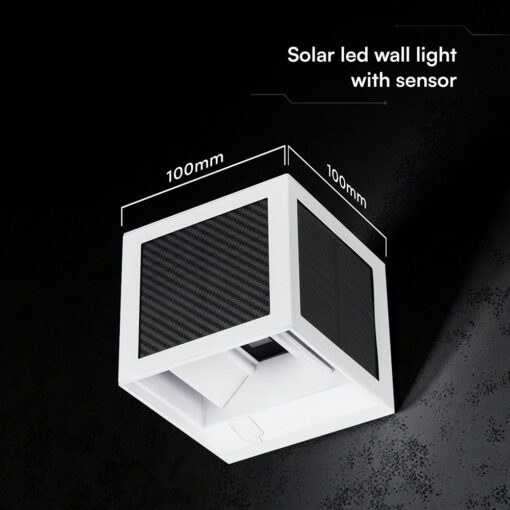 V-TAC 24295 Ηλιακό LED Φωτιστικό Τοίχου 9W 900 lm 3in1 PIR Sensor IP65 – Λευκό