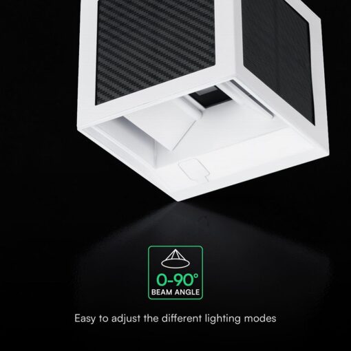 V-TAC 24295 Ηλιακό LED Φωτιστικό Τοίχου 9W 900 lm 3in1 PIR Sensor IP65 – Λευκό