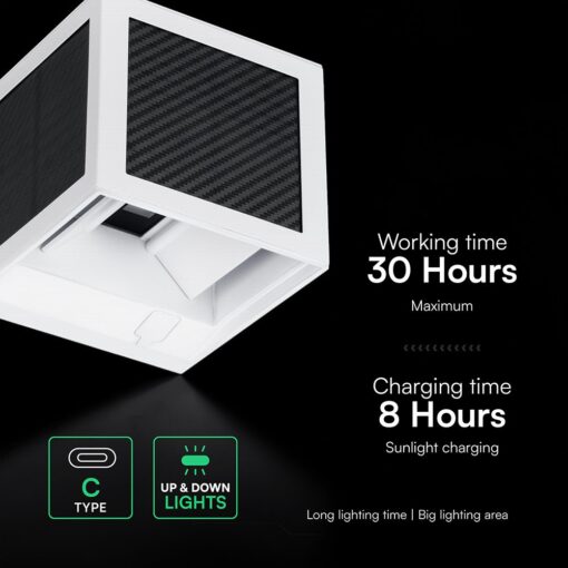 V-TAC 24295 Ηλιακό LED Φωτιστικό Τοίχου 9W 900 lm 3in1 PIR Sensor IP65 – Λευκό