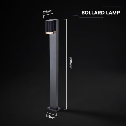 Φωτιστικό Κολωνάκι Κήπου GU10 80cm IP44 – Μαύρο V-TAC 24309VT