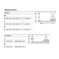 LANTAU DC L RECESS Ø1320 NICKEL MATT 3P WALNUT Faro Barcelona 1-FR33370DCR