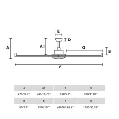 ROTTERDAM 30 XXL Ø3000MM WHITE 6P 32W LED 3000K Faro Barcelona 1-FR34210-130
