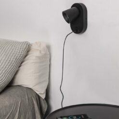 CORB W/LAMP BLACK GU10 + USB C Faro Barcelona 1-FR40136N