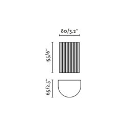 SOLE ROUND WHITE STRIPED WALL LIGHT 2xGU10 Faro Barcelona 1-FR40542