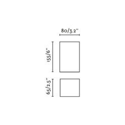 LUNE SMOOTH BLACK SQUARED WALL LIGHT 2xGU10 Faro Barcelona 1-FR40547