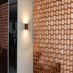 LUNE SMOOTH TERRACOTTA SQUARED WALL LIGHT 2xGU10 Faro Barcelona 1-FR40549