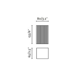 LUNE SQUARED BLACK STRIPED WALL LIGHT 2xGU10 Faro Barcelona 1-FR40566
