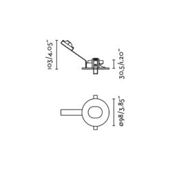 NIVA PINHOLE DIRECTIONAL WHITE MR16 1xGU10 Faro Barcelona 1-FR43427