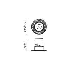 LOX RECESSED ADJUSTABLE TRIM WHITE 5-9W2700K 36 Faro Barcelona 1-FR43884