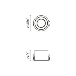 DOP RECESSED WHITE LED 33W 3000K Faro Barcelona 1-FR44008
