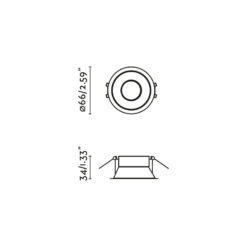 FLAC IP65 RECESSED WHITE GU10 MR11 Faro Barcelona 1-FR44102