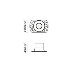 FLAC TRIMLESS IP20 RECESSED WHITE GU10 MR11 Faro Barcelona 1-FR44104