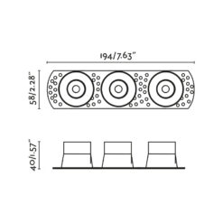 FLIC 3L TRIM.ORI. ADJUSTABLE RECESSED WHITE GU10 Faro Barcelona 1-FR44114