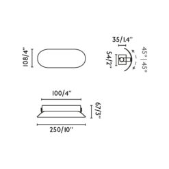 NOVO 250 BLACK LED WALL LAMP 5W 2700K Faro Barcelona 1-FR62717