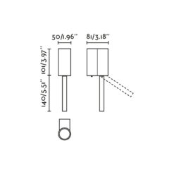 DANTE WALL LAMP ORO SATINADO 5W CON LECTOR 3W 2700 Faro Barcelona 1-FR62736