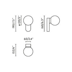 MABE WALL LAMP BRUSHED NICKEL LED 6W 3000K Faro Barcelona 1-FR62831