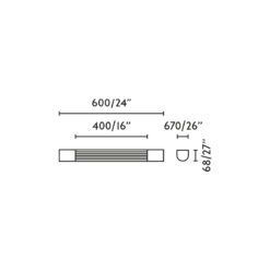 KIVA 600 WALL LAMP BLACK LED 10W 2700K Faro Barcelona 1-FR62833
