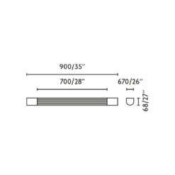 KIVA 900 CHROME LED WALL LIGHT 14W 3000K Faro Barcelona 1-FR62834