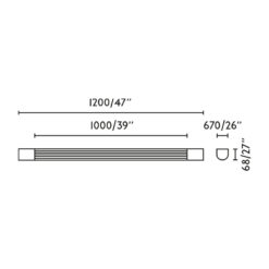 KIVA 1200 WALL LAMP BLACK LED 18W 2700K Faro Barcelona 1-FR62837