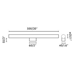 CALMA WALL LIGHT LINESTRA BLACK 7W 2700K Faro Barcelona 1-FR63553