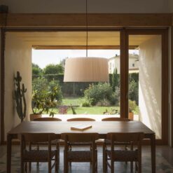 SAMBA 700 PENDANT LAMP SIMPLE BLACK SCR. BEIGE 3xE Faro Barcelona 1-FR64329-154