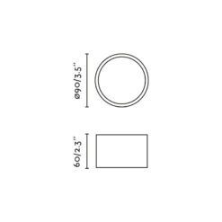 MIZU CEILING LAMP BLACK/BLACK LED 8W 2700K Faro Barcelona 1-FR68616