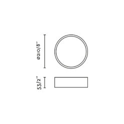 ARIS CEILING LAMP BLACK/BLACK LED 20W 2700K Faro Barcelona 1-FR68626