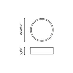 ARIS CEILING LAMP BLACK/BLACK LED 30W 2700K Faro Barcelona 1-FR68628