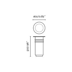 GRUND ANODIZED BLACK LED 1W 2700K 36º 24V Faro Barcelona 1-FR70853