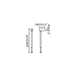 SAU XS 262 SPOT/SPIKE BLACK LED 2.5W 3000K 30° 24V Faro Barcelona 1-FR71781-2