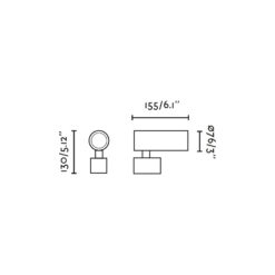 SAU M 155 SPOTLIGHT BLACK LED 13W 3000K 30° Faro Barcelona 1-FR71785-233