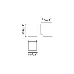 KOV BLACK SQUARE WALL L. LED 6W 3000K 14° Faro Barcelona 1-FR71792-231