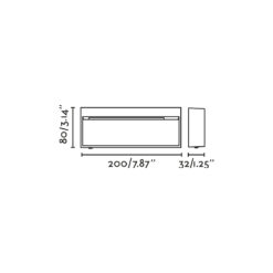 DUNE WALL LAMP RECTANGULAR DARK GREY 6W 4CCT Faro Barcelona 1-FR71966