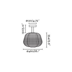 NARA SUSPENDED FIX H100 BEIGE 1xE27 Faro Barcelona 1-FR72109-155