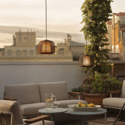 NARITA PENDANT SYSTEM RUST BROWN 1xE27 Faro Barcelona 1-FR72122