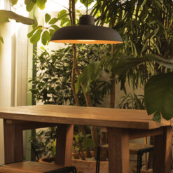 SAGA PENDANT WITH CANOPY BLACK 1xE27 Faro Barcelona 1-FR72126-170