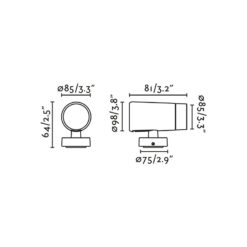 PUK PROJECTOR BLACK Ø85 LED 25W 3000K 15° Faro Barcelona 1-FR75303-231