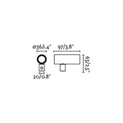 CLAP PROJECTOR RUST BROWN LED 6W 3000K 24° Faro Barcelona 1-FR75702-432