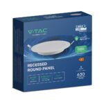 CCT LED Panel V-TAC Cree Chip 6W 630lm 3in1 Στρογγυλό Χωνευτό Φ12cm 6yrs Wty 78586VT