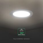 CCT LED Panel V-TAC Cree Chip 12W 1320lm 3in1 Στρογγυλό Χωνευτό Φ17cm 6yrs Wty 78616VT