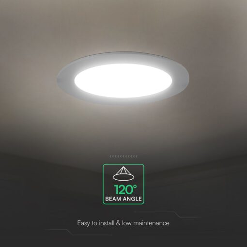 CCT LED Panel V-TAC Cree Chip 12W 1320lm 3in1 Στρογγυλό Χωνευτό Φ17cm 6yrs Wty 78616VT
