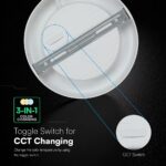 CCT LED Panel V-TAC Cree Chip 6W 630lm 3in1 Στρογγυλό Επιφανειακό Φ12cm 6yrs Wty 78706