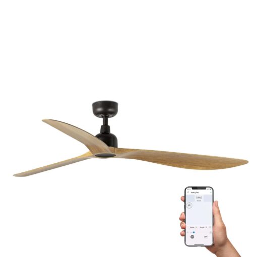 OUTWOOD L Ø1500MM BROWN 3 BLADES OAK IP44 TUYA Faro Barcelona 1-FR34360WT